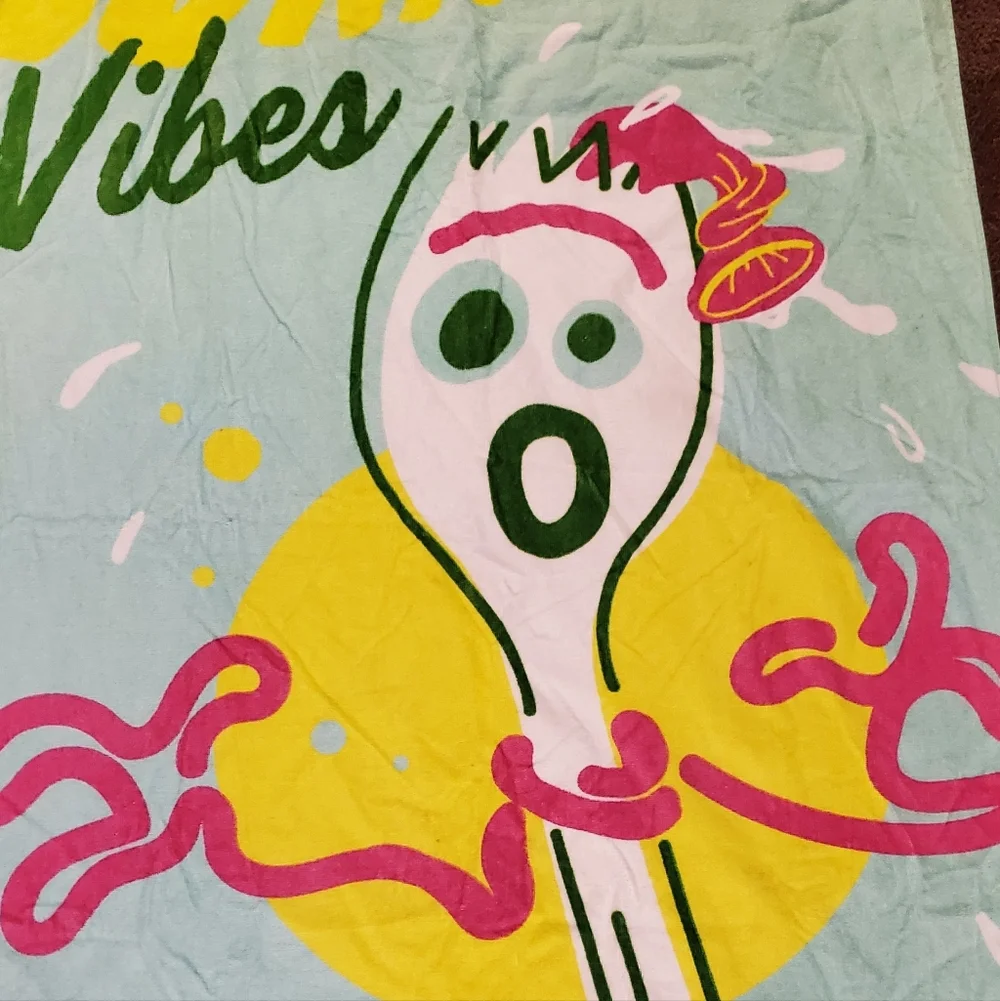 Disney Beach Towel Pixar Toy Story Forky  34 x 64 inches  Summer Vibes